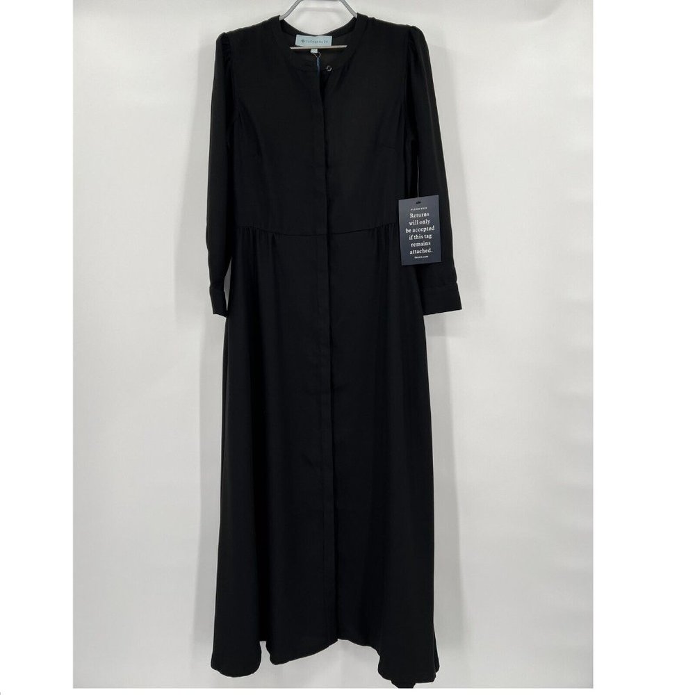 Tuckernuck Women's Catherine Dress Black Ankle Length Maxi Dress sz L -no belt
